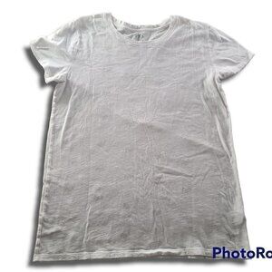 𝅺vs PINK White Grey Logo Print Crewneck Tee